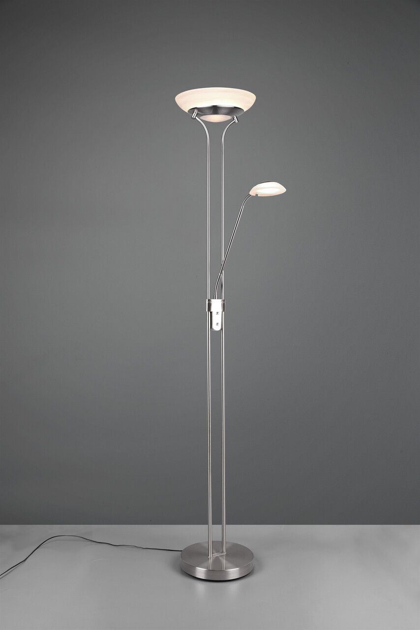 Lampadar Orson, RL, 32.5x180 cm, 28W / 6W, 2x SMD, metal, nichel mat - imagine 7